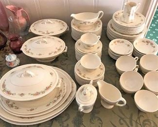 Vintage Homer Laughlin Georgian egg shell china set