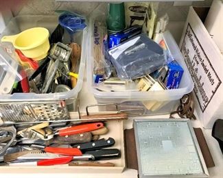 Kitchen utensils, etc.