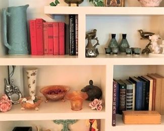 More collectibles, carnival glass, books, etc.