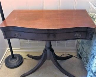 Vintage Duncan Phyfe game table with swivel top