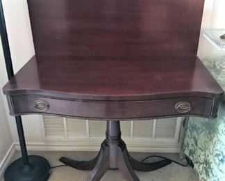 Vintage Duncan Phyfe game table with swivel top (converts to a sofa-style table OR entryway table)