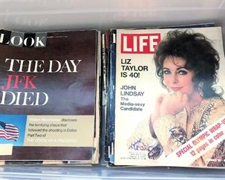 Vintage Life and Look magazines