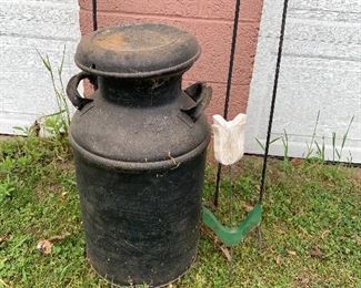 Antique milk can