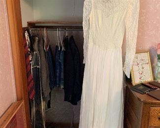 Vintage wedding dress, clothes 