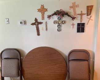 Card table and chairs 