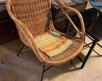 Very cool mid century wicker chair