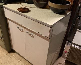 vintage formica top cabinet