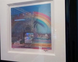 Jerusalem Double Rainbow by Yaacov Agam. Agam is an Israeli sculptor and experimental artist widely known for his contributions to optical and kinetic art.