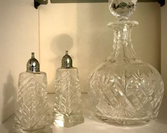 Decanter with Salt and Pepper Shaker Set