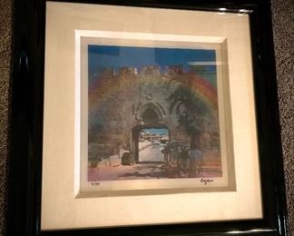 Jerusalem Double Rainbow by Yaacov Agam. Yaacov Agam is an Israeli sculptor and experimental artist widely known for his contributions to optical and kinetic art.