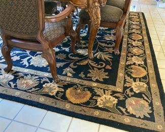 131" Oriental wool area rug