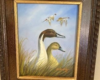 Ed Santuanegro original art--ducks