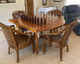 Century Furniture square-round table and four chairs