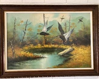 J.L. Datu original art--ducks