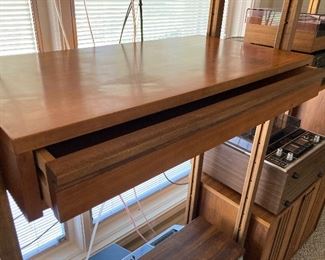 minimalist MCM entertainment center--drawer