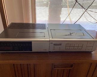 vintage RCA SelectaVision top-loading VCR