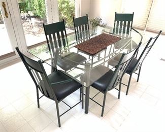 Kitchen / dining room glass top table