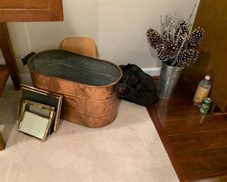 Antique copper tub
