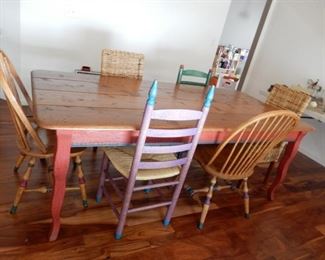 Colorful DAVID MARSH Table & Chairs
