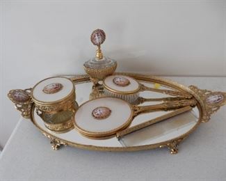 Incredible Antique Dresser Set w/CAMEOS