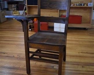 Vintage Wooden School Desk Chair | 23.5" x 22" x 35.5" | ~ LOCAL PICKUP ONLY ~ | ~ LOCAL PICKUP ONLY ~