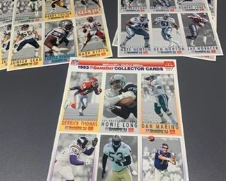 Lot of 5 Uncut Football Card Sheets 1993 GameDay McDonald's Limited Edition