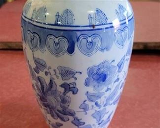 Handpainted Ceramic Vase | 9.5" H