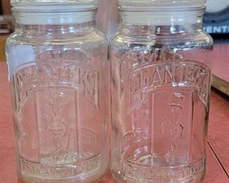 Pair of Planters Peanuts 75th Anniversary Jars | 8" H