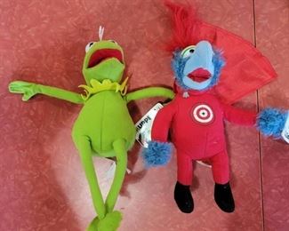 Pair of Muppets Plushies | Kermit and Gonzo | 9"