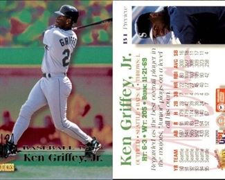 Set of 5 1996 Signature Rookies AutoBilia Preview Inserts | Baseball Cards | #B1-B5 Griffey, Damon, A-Rod