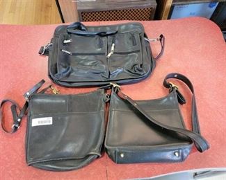 VTG Lot of 3 Leather Bags | 2 Crossbody/Shoulder Bags, Duffel Bag