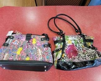 Lot of 2 Patterned Purses | Floral/Groovy Patterns