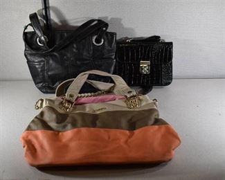 Lot of 3 Leathe/Faux Leather Purses