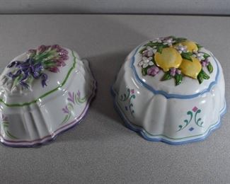 VTG Lot of 2 Franklin Mint Le Cordon Bleu Porelain Molds | Oval is 8" L