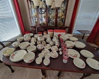 HALLS BRAND - "RED POPPY" VINTAGE SERVING CHINA COLLECTION