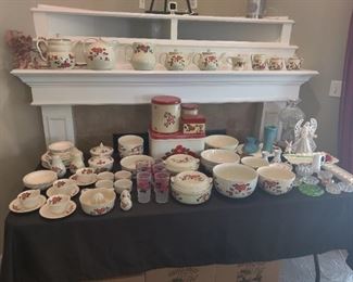 HALLS BRAND - "RED POPPY" VINTAGE SERVING CHINA COLLECTION