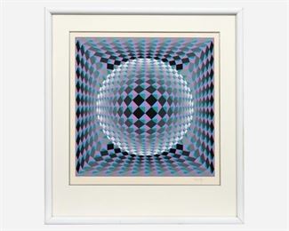 2. VICTOR VASARELY "Athmos" (Serigraph circa 1980s)