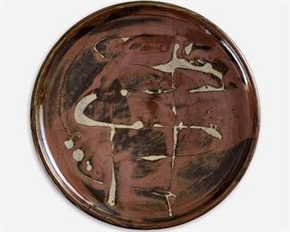 14. KEN FERGUSON Shoji Hamada-Style 15" Stoneware Platter