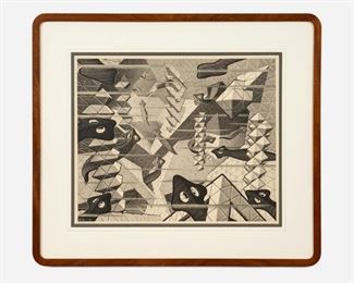 18. MC ESCHER "Flatworms" (1959 Lithograph, Pencil-Signed)