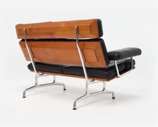 27. EAMES Herman Miller Teak and Leather Sofa (1989)