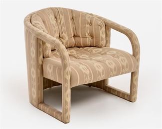 50. Baughman-Style Tufted Barrel Chair