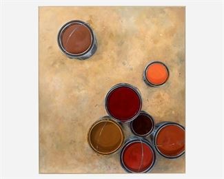 55. CAROLINE RECORDS "Seven Paint Cans" (1978 Acrylic)