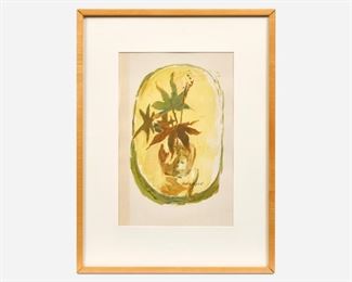 75. GEORGES BRAQUE "La Lierre" (1952 Embellished Litho)