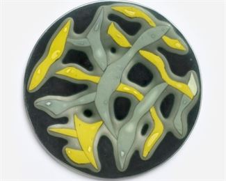 86. FRANCES & MICHAEL HIGGINS Art Glass Charger