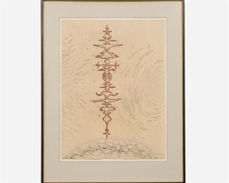 92. YANNICK BALLIF "Pole" (1969 Etching)