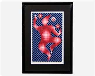 121. VICTOR VASARELY "Juggler" (Serigraph circa 1970s)