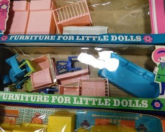 Vintage doll house furniture