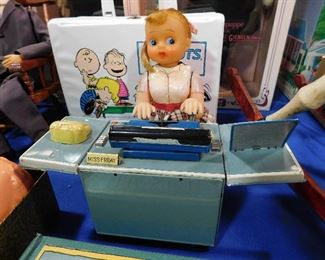Miss Friday doll with metal desk