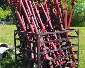 Steel 5' Concrete Braces/Jacks, Approx Qty 45, Includes Metal Crate