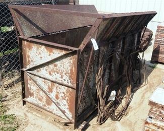 Steel Material Storage Bin With Assorted Rebar